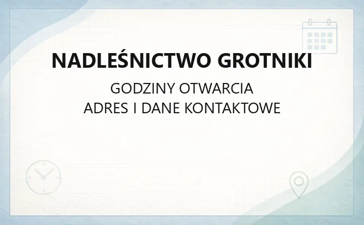 Nadleśnictwo Grotniki - kontakt, drewno opałowe, edukacja leśna i zasady w lasach