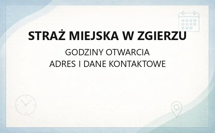 Straż Miejska w Zgierzu - kontakt, zgłoszenia interwencji, zadania