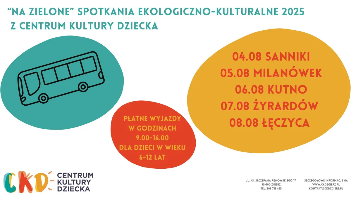 Grafika promocyjna wydarzenia Ekologiczno-kulturalne spotkania w regionie łódzkim 2025