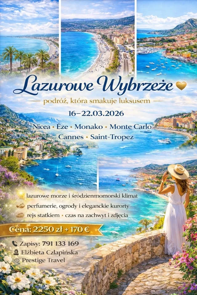 Grafika promocyjna wydarzenia Lazurowe Wybrzeże – marzenie w kolorze turkusu