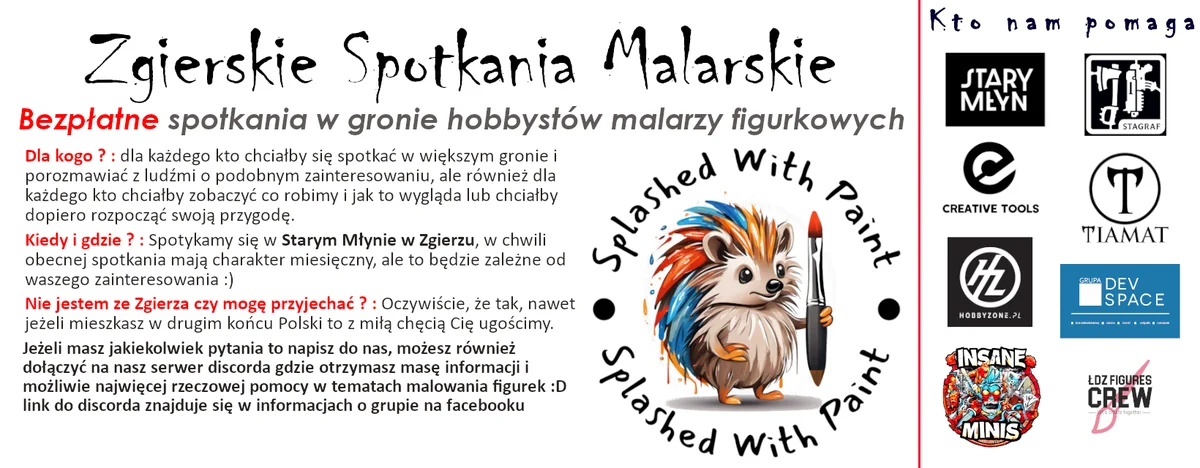 Grafika promocyjna wydarzenia Spotkanie miłośników malowania figurek w Starym Młynie Zgierz