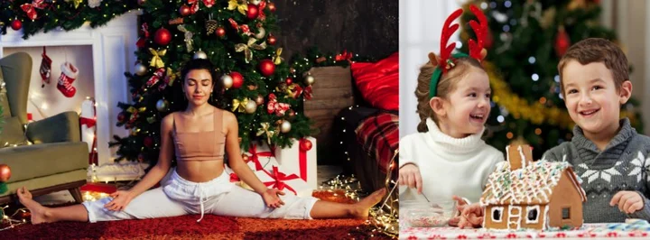 Grafika promocyjna wydarzenia Świąteczna Joga Rodzinna w Jogostanie