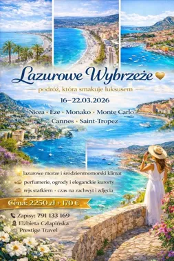 Grafika promocyjna wydarzenia Lazurowe Wybrzeże – marzenie w kolorze turkusu