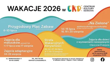 Grafika promocyjna wydarzenia Strefa Wakacyjnych Aktywności 2026: Latające światła