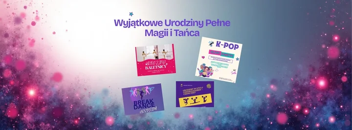 Grafika promocyjna wydarzenia Urodziny z Pasją – Taneczne & Kreatywne dla Dzieci (PLĄS, Zgierz)