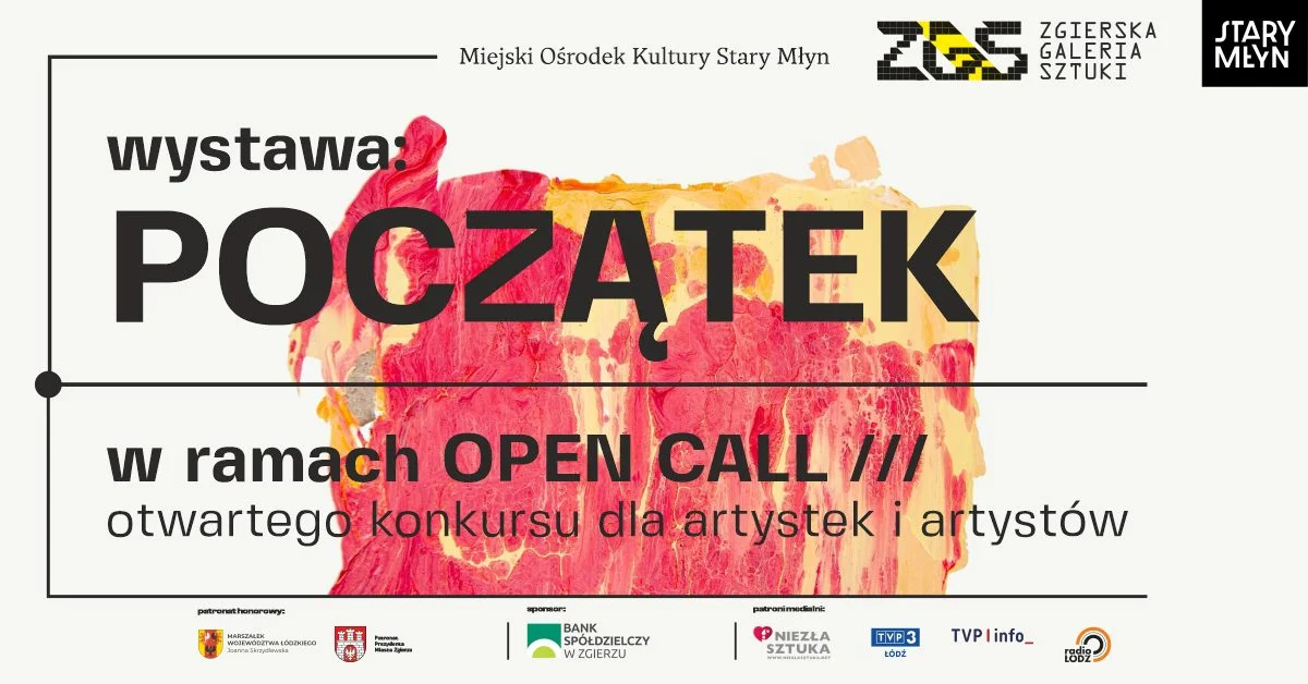 Grafika promocyjna wydarzenia Wystawa sztuki współczesnej w Zgierskiej Galerii Sztuki