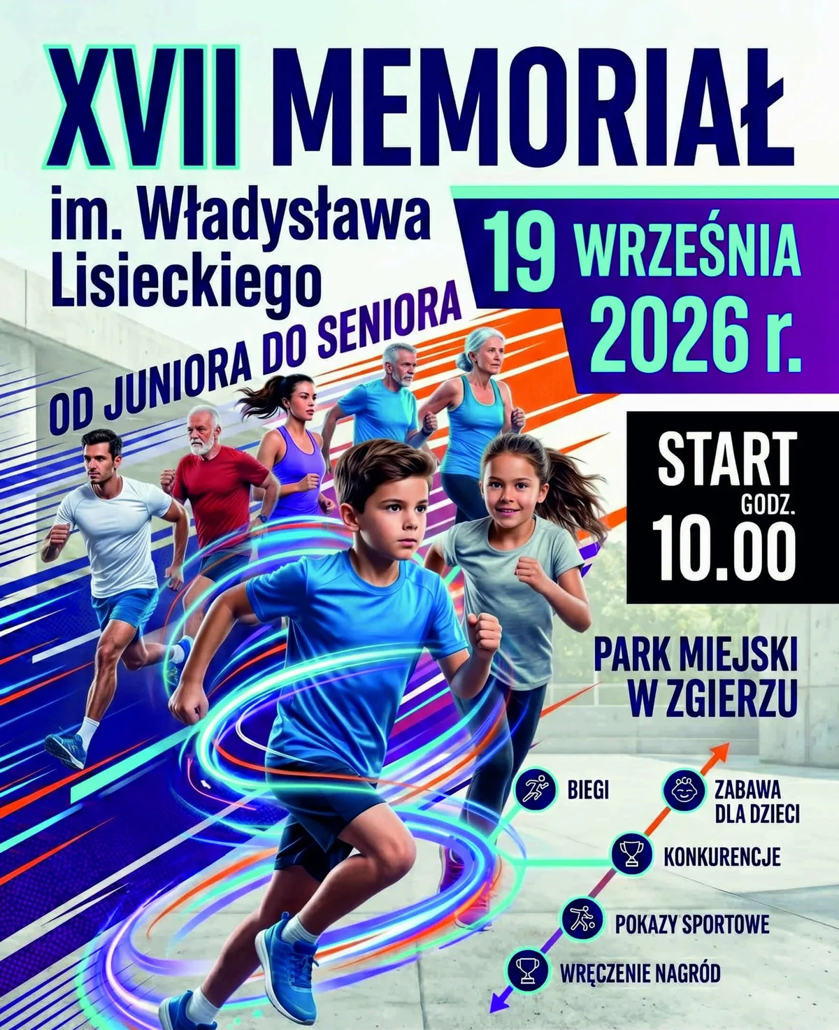 Grafika promocyjna wydarzenia XVII Memoriał im. Władysława Lisieckiego