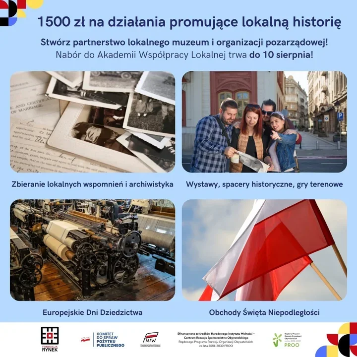 1500 zł na lokalną historię. Muzeum i NGO mogą stworzyć wspólny projekt