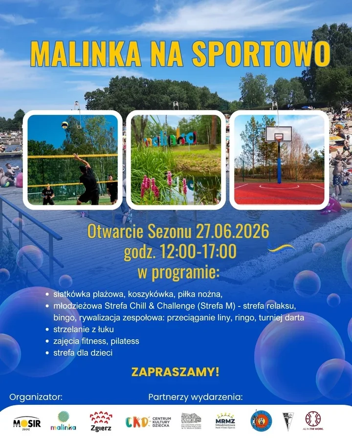 Malinka rusza z sezonem. Będą turnieje, fitness i plażowy luz