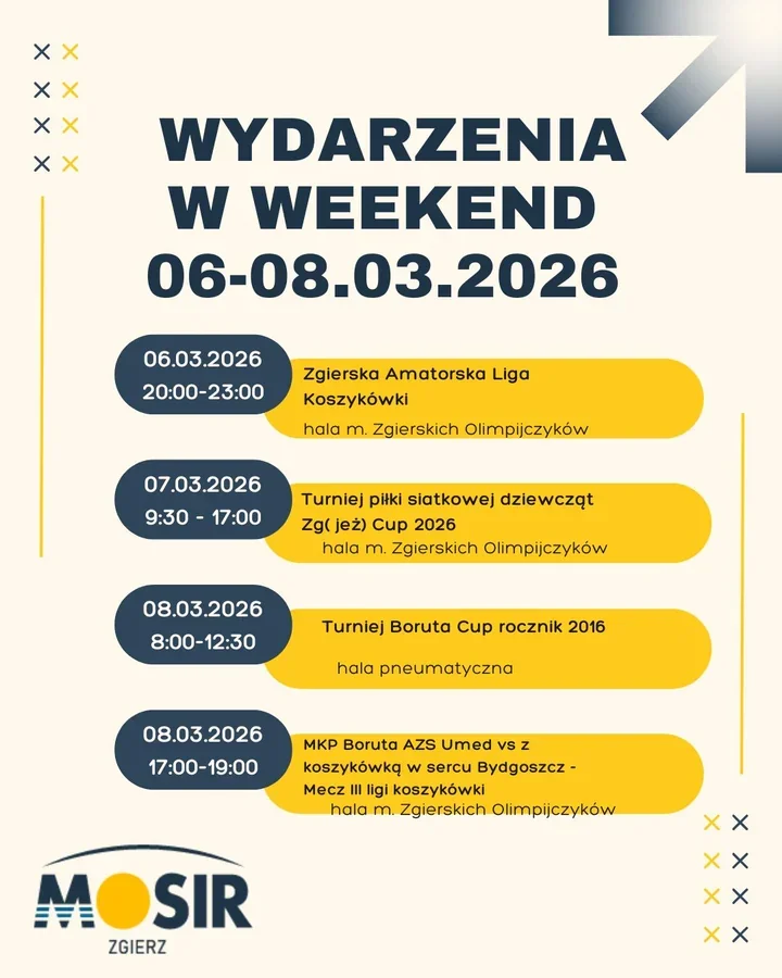 Aktywny weekend na obiektach MOSiR Zgierz – sport, rywalizacja i wydarzenia dla każdego