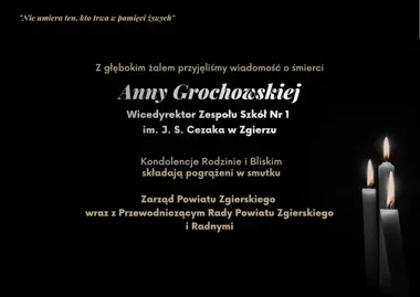 Zmarła Anna Grochowska, wicedyrektor Zespołu Szkół nr 1 w Zgierzu