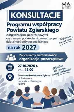 Organizacje pozarządowe mogą wpłynąć na program współpracy powiatu